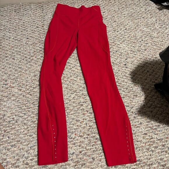 Lululemon Fast and Free High-Rise Tight 25” Pockets *Updated Dark Red- Size 2 - Picture 6 of 12